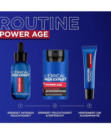 L'Or al Men Expert Hyaluron Serum - Anti-Aging Facial Serum for Men | 30ml Hydrating Hyaluronic Acid Formula  - Buy Online on SooperMarket.com