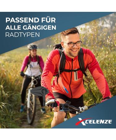 Xcel Rim Bicycle Mirror - Extra Large Impact-Resistant Glass for E-Bike & Handlebar | Perfect Backing Mirror for Safe Riding - Buy Online on SooperMarket.com