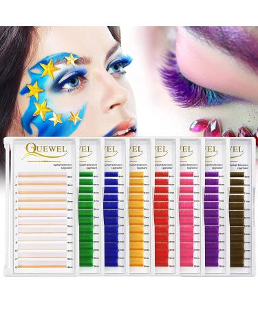 QUEWEL Easy Fan Brown Volume Lash Extensions 0.07 D 9-16mm | Self Fanning 2D-10D Volume Eyelash Extensions - Buy Online on SooperMarket.com