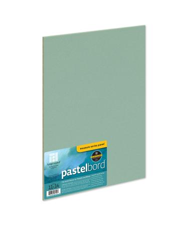 Ampersand Art Supply Pastel Painting Panel: Museum Series Pastelbord  11 x14  Green-1/8 Inch Depth