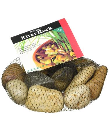Panacea 70005 River Rock Mix Color 2 Pounds Multicolour 9.98x9.98x7.13 cm