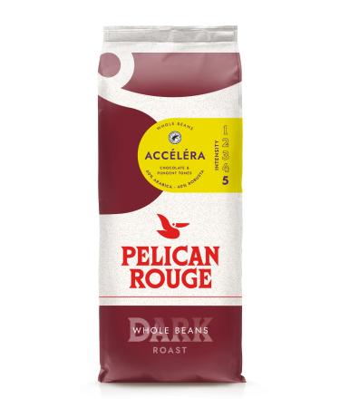 Pelican Rouge ACCELERA Whole Dark Roasted Coffee Beans | 60 percent Arabica | Rainforest Alliance Certified | New 2023 blend | 1kg bag | Fully-recyclable packaging Unflavoured 1.00 kg (Pack of 1)