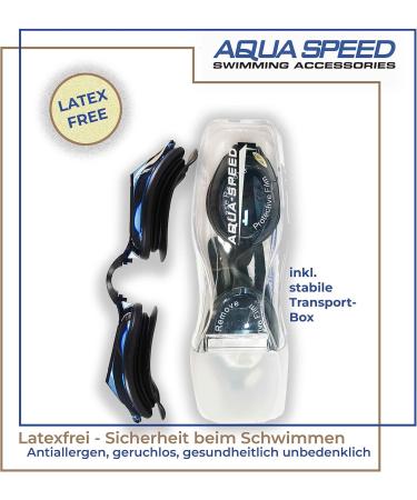 Aqua Speed Prescription Swimming Goggles - Lumina Black Tinted for Myopia | Custom Dioptries for Adults - Buy Online on SooperMarket.com
