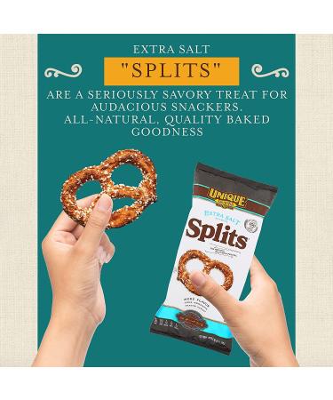 Extra Salt Splits Pretzels 11 Oz Bags (Pack of 6) - Delicious Homestyle Baked Snacks, Certified OU Kosher, Non-GMO, No Artificial Flavor - Buy Online on SooperMarket.com