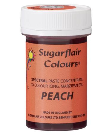 Sugarflair Peach Spectral Food Colouring Paste Highly Concentrated for Use with Sugar Pastes Buttercream Royal Icing or Cake Mix Vibrant Colour Dye - 25g