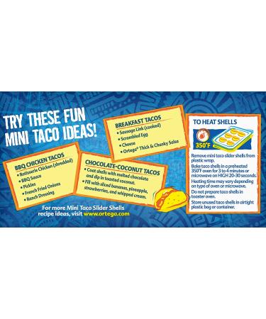 Ortega Mini Taco Slider Shells Yellow Corn 4.4 oz - 18 Count - Buy Online on SooperMarket.com