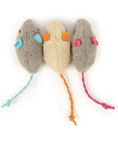 SmartyKat Skitter Critters Catnip Cat Toys - Gray/Cream (3 Count) | Pack of 1 - Buy Online on SooperMarket.com