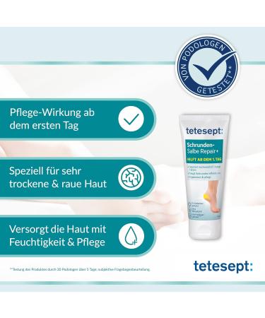 Tetesept Shooting Ointment Repair Foot Cream - Hydro-Lipid Complex Dexpanthenol & Shea Butter for Cracked Skin - 60 ml - Buy Online on SooperMarket.com