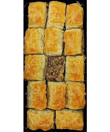 Gulluoglu Premium Dry Baklava with Walnut - Traditional Turkish Baklava 500g - Freshly Produced for Long Lasting Delight - Buy Online on SooperMarket.com
