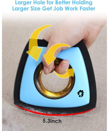 Gobeigo Pet Hair Remover for Couch/Car Detailing - Mini Dog & Cat Fur Removal Brush in Blue - Ideal for Auto Detailers & House Cleaners - Works on Fabric, Furniture, Couches, and Carpets - Buy Online on SooperMarket.com