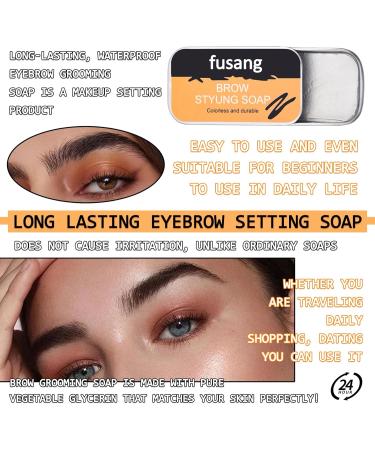 2Pcs Eyebrow Soap Kit 4D Eyebrow Wax Gel Long Lasting Brows Styling Soap Transparent Eyebrow Shaping Gel Waterproof Eyebrow Styling Pomade - Buy Online on SooperMarket.com