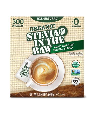 ORGANIC STEVIA IN THE RAW, Zero-Calorie Sweetener Packets 300 Count (1 Pack) 300 Count (Pack of 1)