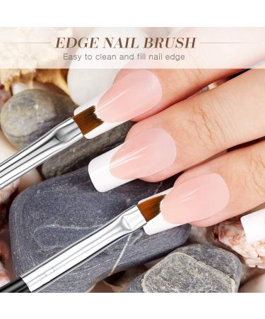 French Nail Trimmer Set with V Smile Line Cutter and Nail Brush - Stainless Steel Manicure Tools for DIY Nail Art (Silver) - Buy Online on SooperMarket.com