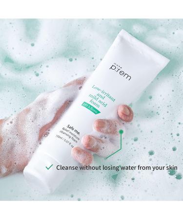 MAKEPREM Safe Me Relief Moisture Cleansing Foam - Hydrating & Gentle Face Wash for Sensitive, Acne-Prone, and Mature Skin - 5.3 Fl Oz - Buy Online on SooperMarket.com