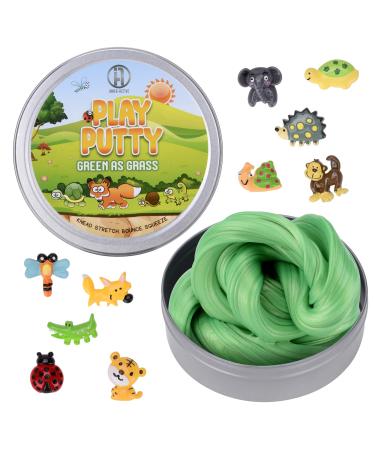 Inner-Active Play Putty Therapy Putty for Kids with Charms Green as Grass Theraputty Medium Resistance, Increase fine Motor Skills and Finger Strength, Occupational and Physical Therapist Recommended