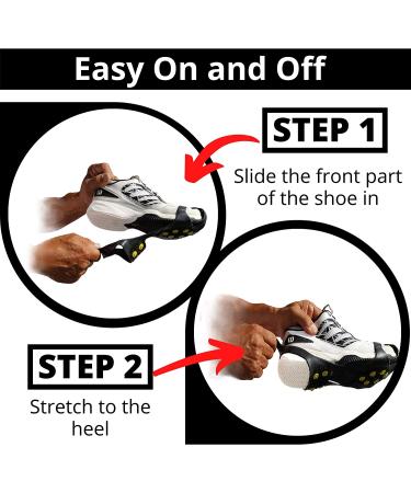 Limm Ice Snow Traction Cleats - Lightweight Crampon Cleats for Snow & Ice - Anti Slip Grippers for Shoes and Boots Medium Size - All Purpose Use - Buy Online on SooperMarket.com