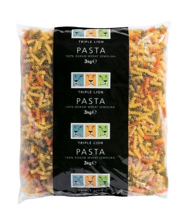 Triple Lion Fusilli Tricolour Pasta - 1x3kg