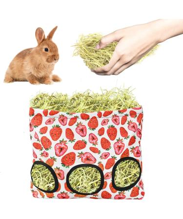 Rabbit Hay Feeder Hanging Hay Feeding Bag Rabbit Hay Feeder Bag Foldable Hay Storage Bag for Rabbit Guinea Pig Hamster Chinchilla (L) - Buy Online on SooperMarket.com