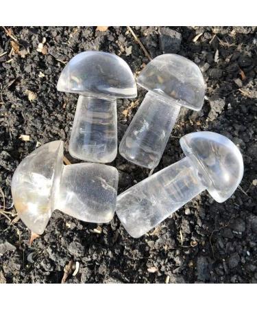 Home Decoration 40-50mm Crystal Mushroom Natural Clear Quartz Mushrooms Lovely Rose Crystal Gemstone Agaric Home Decoration Stones kaixun 1pc