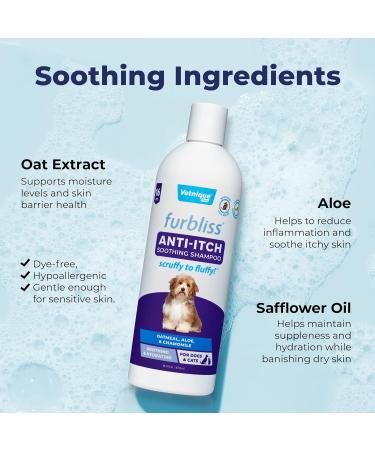 Furbliss Anti-Itching Dog Shampoo - Soothing Chamomile & Cooling Peppermint Oatmeal Formula for Itchy Skin | Natural Ingredients | International Shipping - Buy Online on SooperMarket.com