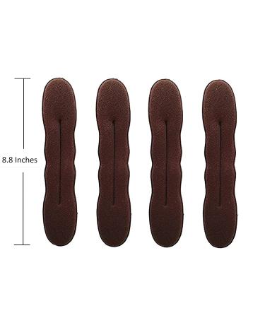 Styla Hair Brunette Magic Bun Maker 4-Pack - Large Foam Sponge Shaper Accessories for Updos, Ballet Buns, French Twists & Waves - Buy Online on SooperMarket.com