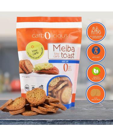 Low Carb Melba Toast - Sea Salt Flavor For Dips  Spreads  Soups  Salads & More - 4oz - Buy Online on SooperMarket.com