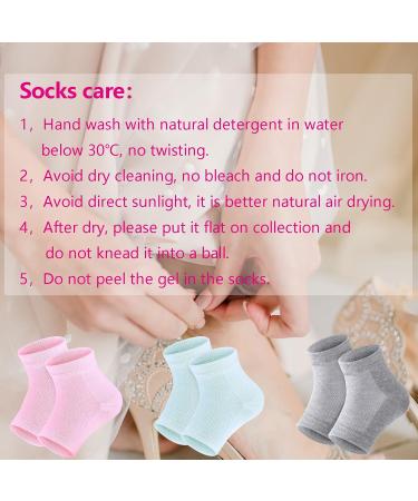 Buy 3 Pairs Moisturizing Gel Heel Socks | Soft Open Toe Socks for Dry Skin Care | International Shipping Available - Buy Online on SooperMarket.com
