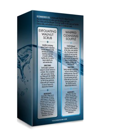 Exfoliating Scrub Set | Natural Spa Bath & Shower Kit for Men & Women | Anti-Aging Face Cleanser & Walnut Body Scrub | Perfect Skin Care Gift Set - Buy Online on SooperMarket.com