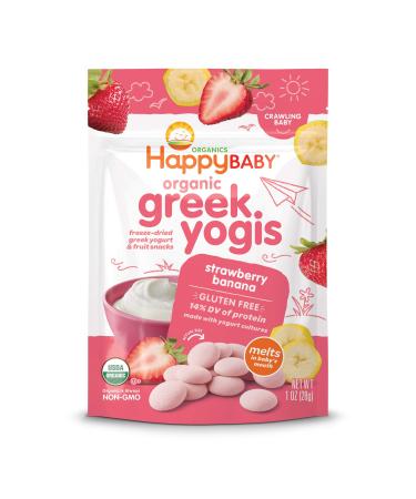 Happy Family Organics Organic Greek Yogis Strawberry Banana 1 oz (28 g)