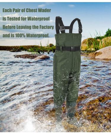 LANGXUN Kids Chest Waders - Lightweight & Breathable PVC Fishing Waders for Toddlers & Children - Waterproof Hutting Waders for Boys & Girls - Age 4/5 - Buy Online on SooperMarket.com