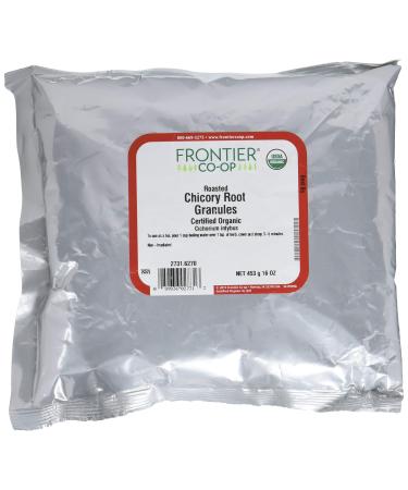 Frontier Natural Products Certified Organic Roasted Chicory Root Granules 16 oz (453 g)