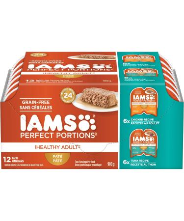 IAMS Wet Cat Food P t and Dry Food Bundle | Grain Free Chicken Tuna and Indoor Weight Control Cat Food + Dry Cat Food 3.18kg Chicken and Tuna 75 g (Pack of 12) - Buy Online on SooperMarket.com