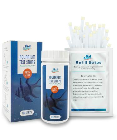 Aquarium Ammonia Test Strips | Fast and Accurate Water Quality Ammonia Testing Kit for Saltwater & Freshwater Aquariums & Fish Tanks  Ammonia Test Kit for Aquarium Helps Keep Fish Safe (100 Strips)