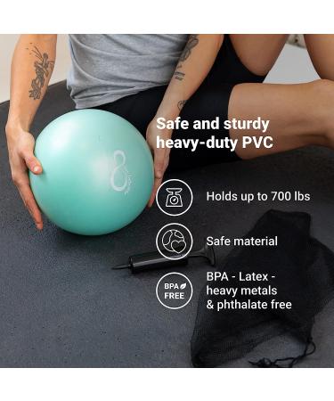Live Infinitely 9 Barre Pilates Ball - Anti Burst Mini Ball for Yoga & Exercise - Includes Hand Pump & eBook - Mint Color - Buy Online on SooperMarket.com