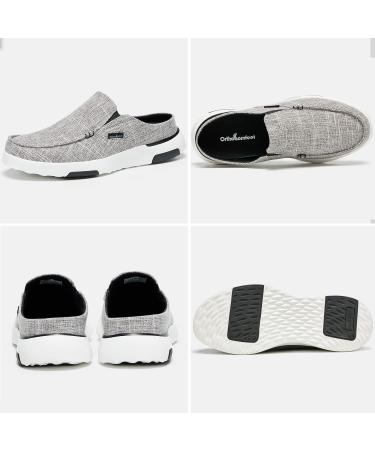 OrthoComfoot Men's Plantar Fasciitis Foot Pain Relief Loafers - 8 W4 Light Grey - Buy Online on SooperMarket.com