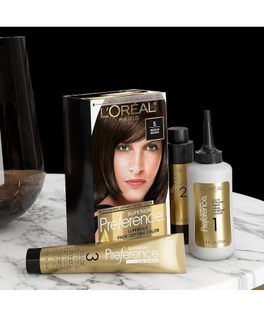 L'Oreal Paris Superior Preference 5A Medium Ash Brown Hair Dye - 1 Pack - Buy Online on SooperMarket.com