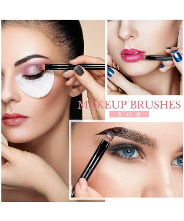 48 Piece Flat Makeup Brushes Set for Concealing, Blending, and Setting - Portable Synthetic Beauty Tools in Black - Buy Online on SooperMarket.com