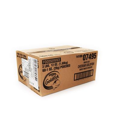Pepperidge Farm Goldfish Baked Snack Crackers, Cheddar Cheese, 1oz, Pack of 60 - Bulk Cheddar Snack Packs - Buy Online on SooperMarket.com