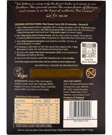 Authentic Thai Green Curry Paste - 70g by Mae Jum - Buy Online on SooperMarket.com