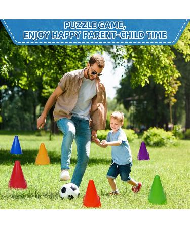 Win SPORTS Training Plastic Traffic Cones Set - 24 Pack 7 Inch Indoor Outdoor Agility Cones - Soccer Sports Equipment for Kids - Buy Online on SooperMarket.com