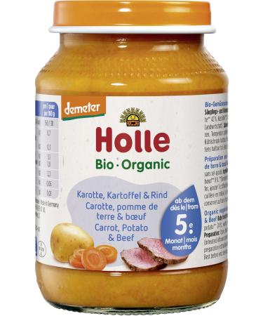 Holle Organic Carrot Potato & Beef (6 x 190 gr)