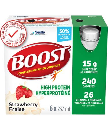 Boost Fruit Flavoured Drink Peach 237ml 24 count & 15 g High Protein Meal Replacement Drink Strawberry 237 ml 6 Counts (Pack Of 4) - Buy Online on SooperMarket.com