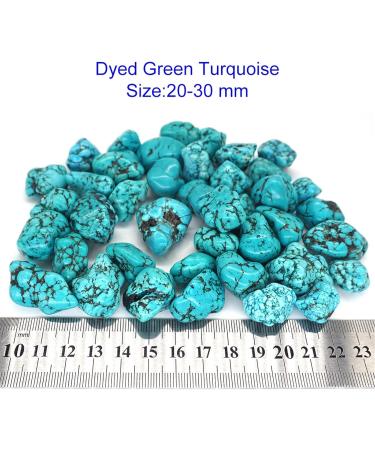 Natural Crystal Rough Natural White Turquoise Dyed Green Tumbled Irregular Stone Crystal Gemstone Natural Stone (Size : 10g) - Buy Online on SooperMarket.com