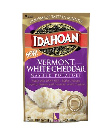Idahoan Vermont White Cheddar Mashed Potatoes, 12 Pouches (4 Servings Each)