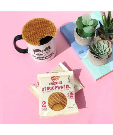 Belgian Boys Dutch Caramel Stroopwafel Duo - 30 Individually Wrapped Waffle Cookies - Non-GMO & Vegetarian (Case of 15) - Buy Online on SooperMarket.com