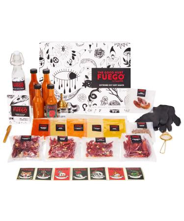 ThoughtFully Gourmet XXL DIY sharp sauce set large hot sauce kit to make yourself - gift set including 4 bottles spices recipe book and accessories