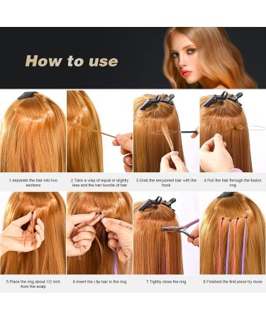 EHDIS Hair Extensions Tools Kit - Stainless Steel Pliers for Hair Apply&Remove Micro Ring Loop and Loop Needle Threader Tool for Micro Rings Nano beads Styling Accessories Colour - Buy Online on SooperMarket.com