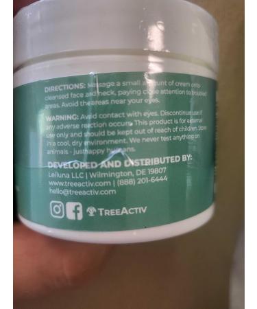 TreeActiv Acne Treatment Face Cream with Salicylic Acid & Tea Tree Oil - 90 Day Supply - Buy Online on SooperMarket.com