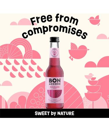 Rhubarb Soda 275ml Pack of 12 From Bon Accord Plant Based Fizzy Rhubarb Soft Drink with Natural Flavours and No Artificial Sweeteners - Buy Online on SooperMarket.com