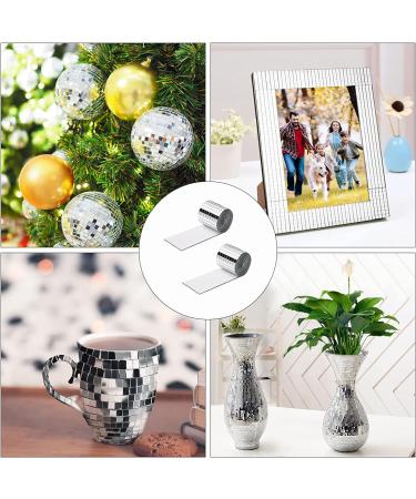1500Pcs Self-Adhesive Silver Mirror Mosaic Sheets 39.4x1.57 - DIY Craft Decoration & Party Supplies - Buy Online on SooperMarket.com